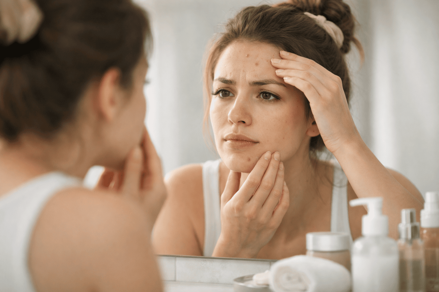 Stress Acne Areas