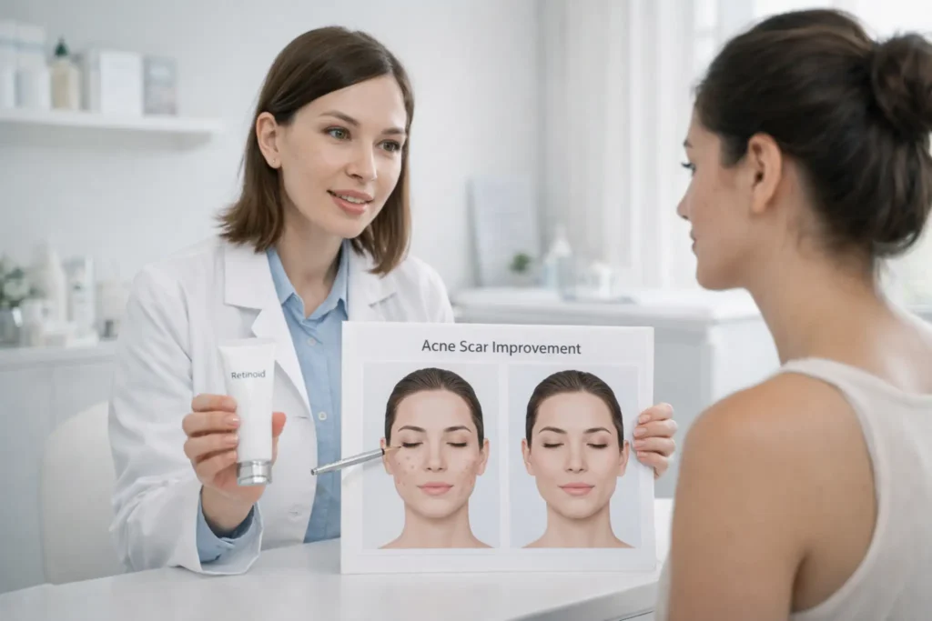 topical retinoids acne scars