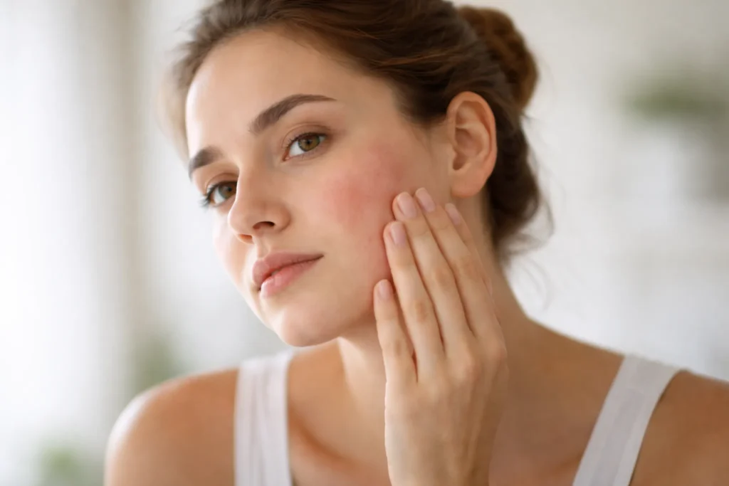 why am i breaking out on my cheek