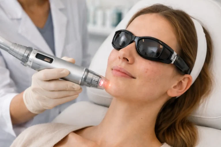 acne scar laser treatment before after