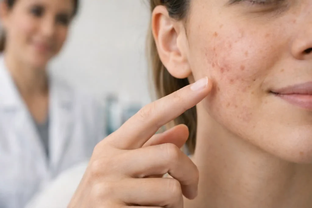 acne scar laser treatment before after