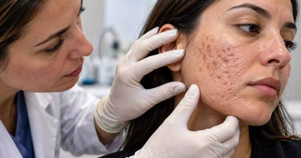 dermatologist on acne scars