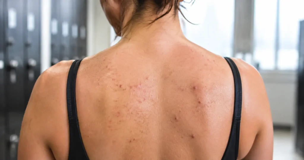 what causes back acne in females