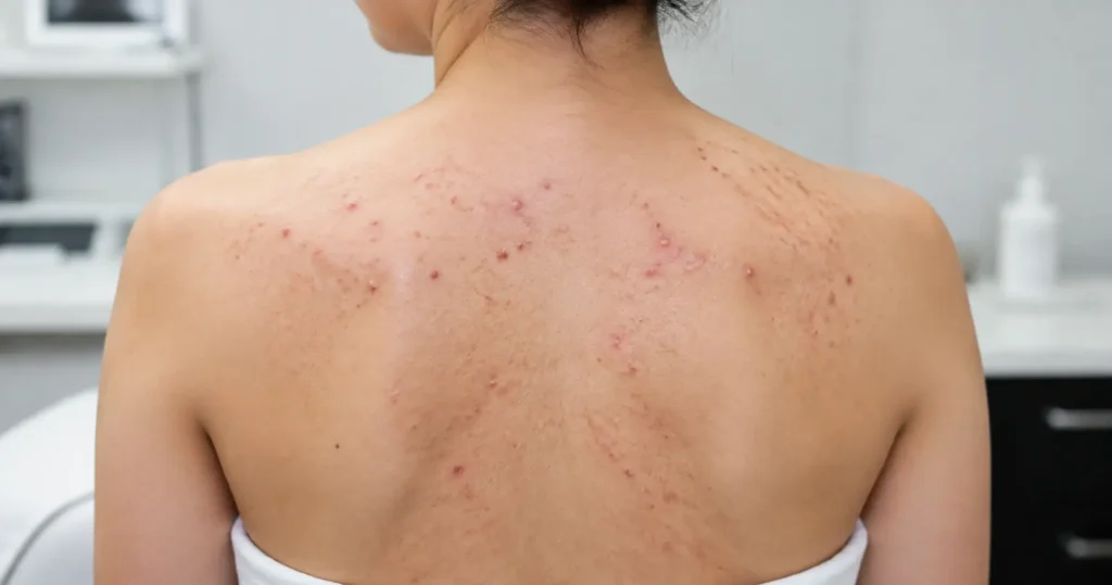 what causes back acne in females